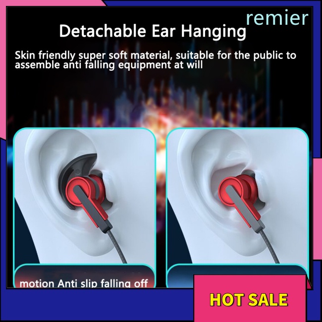 Re s39 tai nghe có dây 3.5mm in-ear âm thanh nổi bass tai nghe tai nghe chơi game thông minh máy tính di động phổ thông