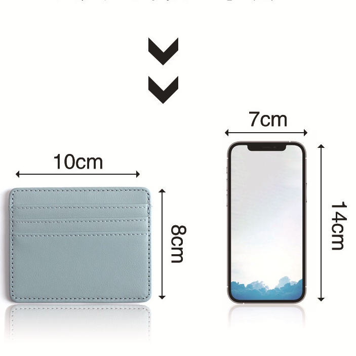 Ultra Ví Da pu Siêu Mỏng mini Đựng Thẻ id Đơn Giản Thời Trang Cho Nam Và Nữ YR