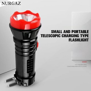 Nurgaz led ánh sáng mạnh đèn pin có thể sạc lại cắm trại ngoài trời đèn pin mini di động