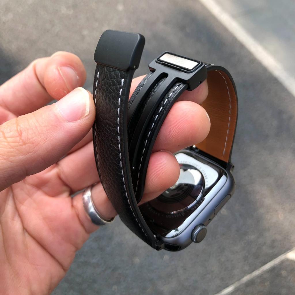 Không thấm nước và mồ hôi Dây đeo bằng da thật cho Apple Watch ultra 49mm iWatch Series 8 7 6 5 4 41mm 45mm 40mm 44mm