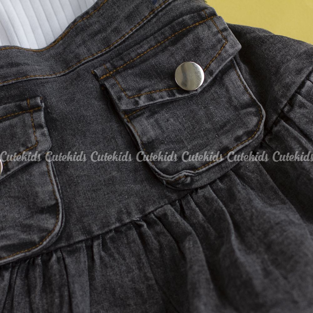 Chân váy jeans thun Mango xuất xịn