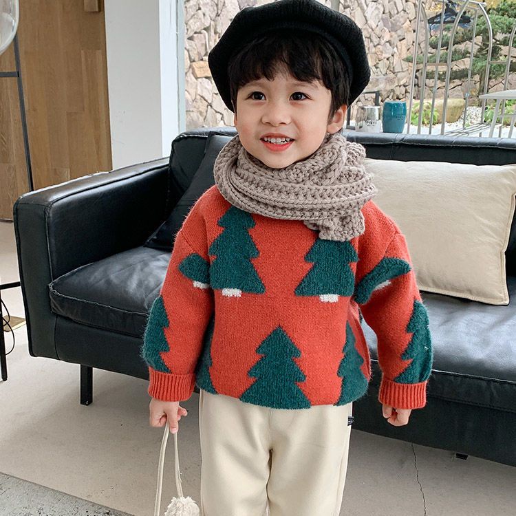 Áo Sweater Phong Cách Giáng Sinh Thời Trang Thu Đông Cho Bé