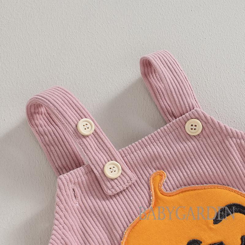 Jumpsuit Nhung SáT NáCh, HọA TiếT Bí Ngô halloween Cho Bé