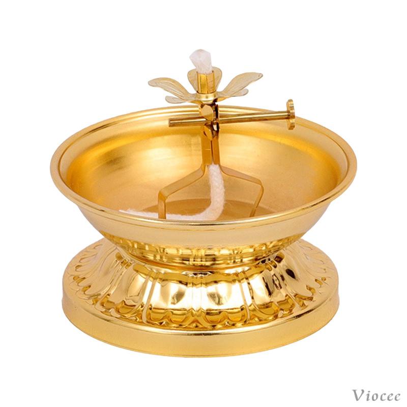 Giá đỡ đèn ghee giá đỡ nến đồ dùng bàn thờ phật giáo đèn dầu đĩa đèn bơ có thể điều chỉnh độ sáng giá đỡ đèn trà cho bàn gia đình trung tâm