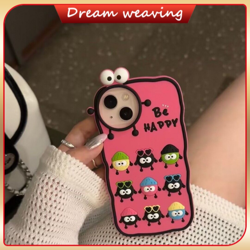 Phim hoạt hình toàn màn hình than nhỏ trường hợp Apple cho iPhone 11/12/13/14/pro/max/promax/plus silicone soft case