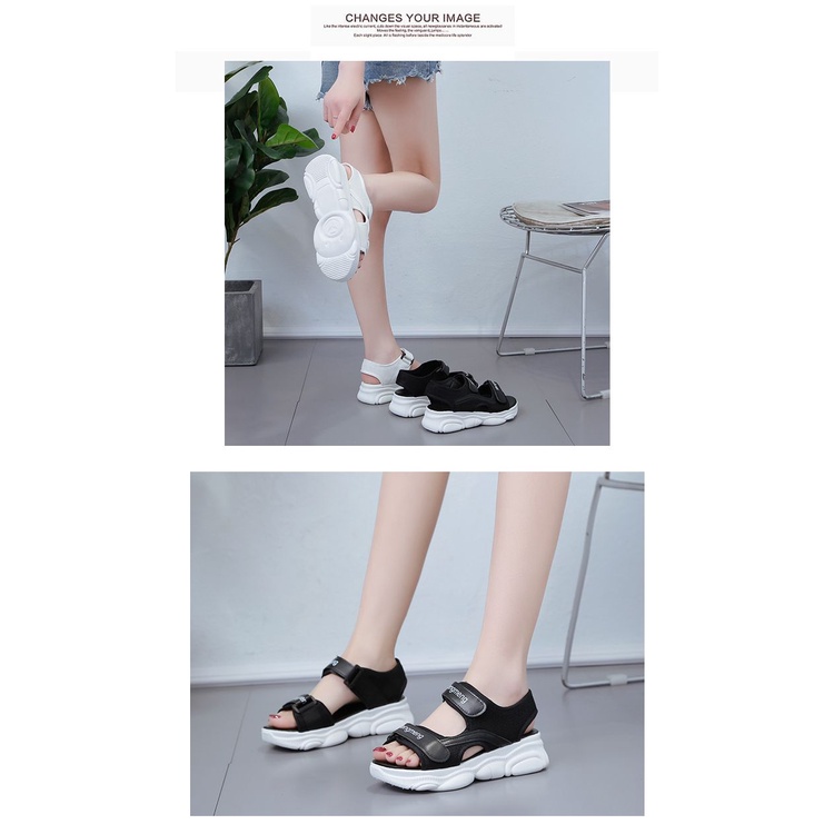 CHZK phong cách mới phiên bản hàn quốc dành cho sinh viên dép đi biển dày-chữa nữ