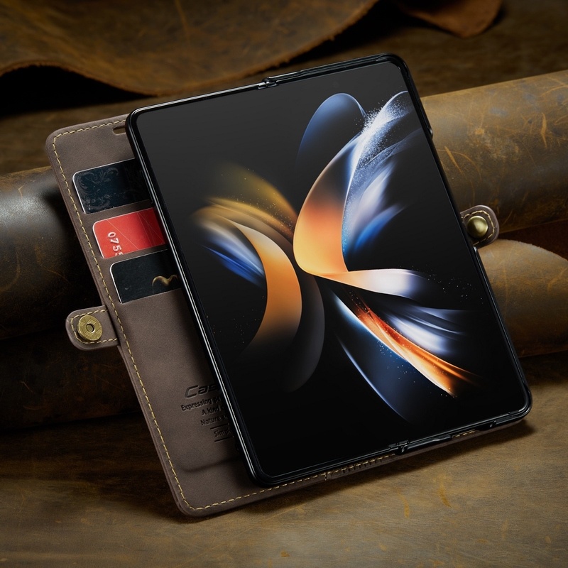 Bao da cho samsung galaxy z fold 5 bao da ví sang trọng chống sốc hộp đựng sách kinh doanh cho samsung z fold 4