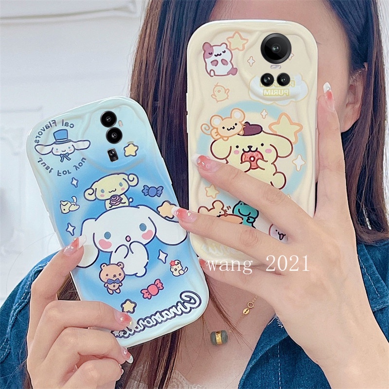 Vỏ điện thoại oppo reno10 pro + plus 5g reno10pro + reno8 t 8t reno8 z reno7 z 5g 4g 2023 phim hoạt hình dễ thương cinnamoroll vỏ bảo vệ ống kính anti-fall silicone mềm ốp lưng