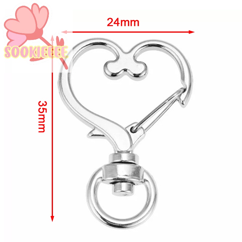 Set 10 Móc Khóa Hình Trái Tim Rỗng diy
