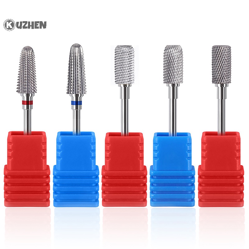 Kuzhen shank vonfram thép khoan móng tay tệp bit cho máy làm móng điện nóng