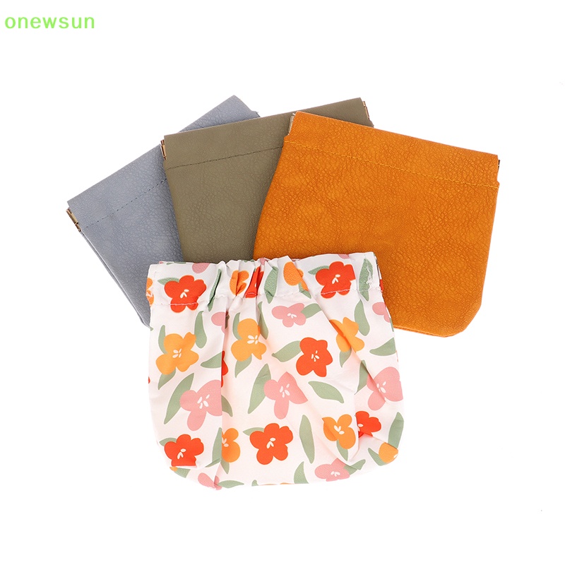 Onewsun 1pc túi lưu trữ tự động đóng không thấm nước tiền xu nhỏ ví dung lượng cao vải oxford phim hoạt hình túi phụ nữ túi phụ kiện mới