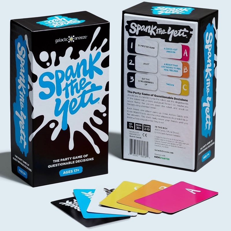 Galactic Sneeze Spank The Yeti: The Party Game of Questionable Decisions