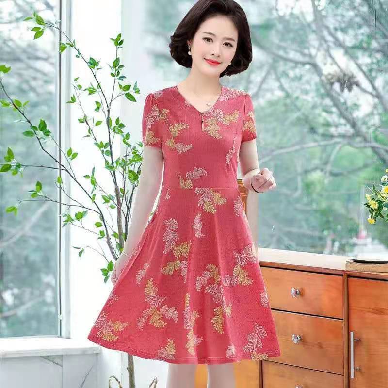 Áo Thun Tay Ngắn Phong Cách Thời Trang Mới 2021 Có size Lớn 40 Tuổi Dành Cho Phụ Nữ Trung Niên 4OGP