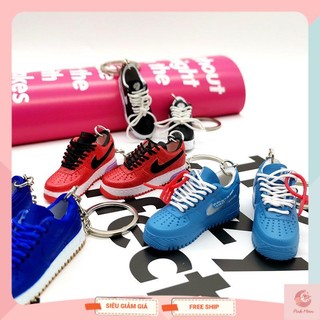Móc khóa giầy sneaker 3D "Nike Air Force 1" tỉ lệ 1:6, móc khóa giầy mini