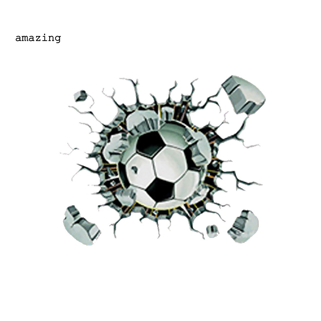 Sticker Dán Kính Xe Hơi Hình Quả Bóng Đá 3D Sống Động Lâu Trôi