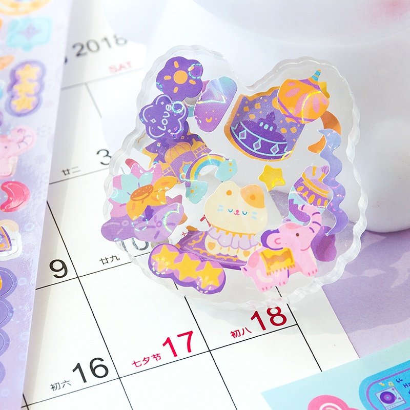 Bộ 2 Sticker Dán Trang Trí Sổ Tay Hình Câu Nói Vui Nhộn