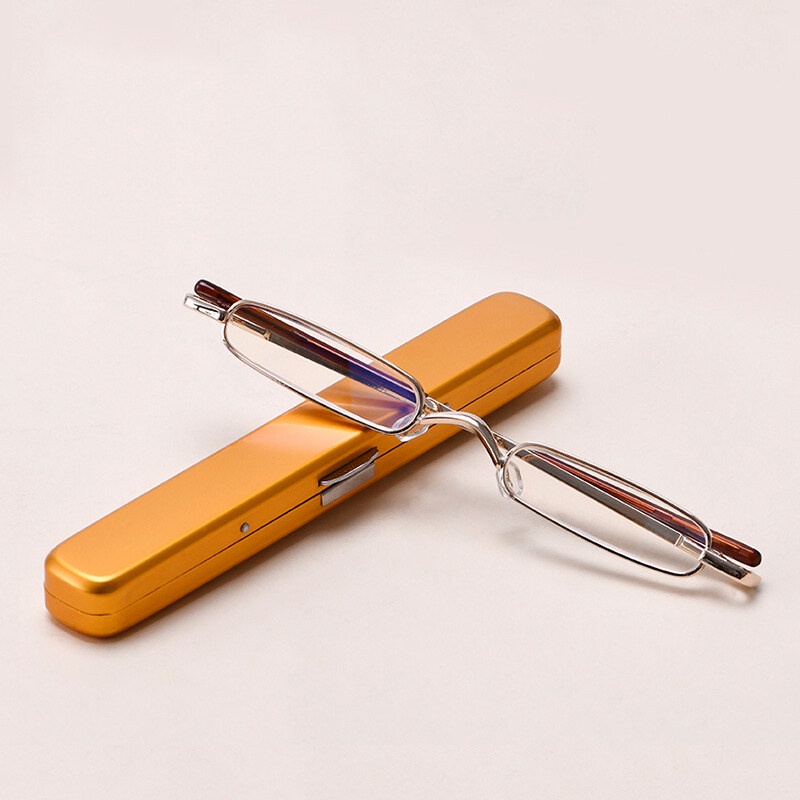 Mắt Kính Đọc Sách Gọng Kim Loại Siêu Nhẹ HD PTQ Dành Cho Nam Nữ
