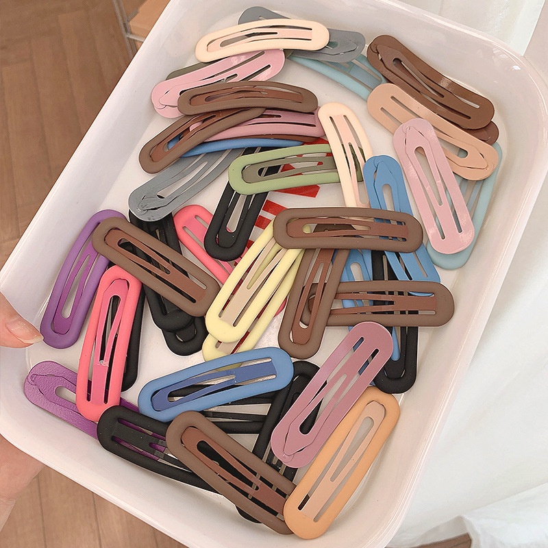 Set 6 Kẹp Tóc Màu Sắc Đơn Giản Thời Trang Cho Nữ