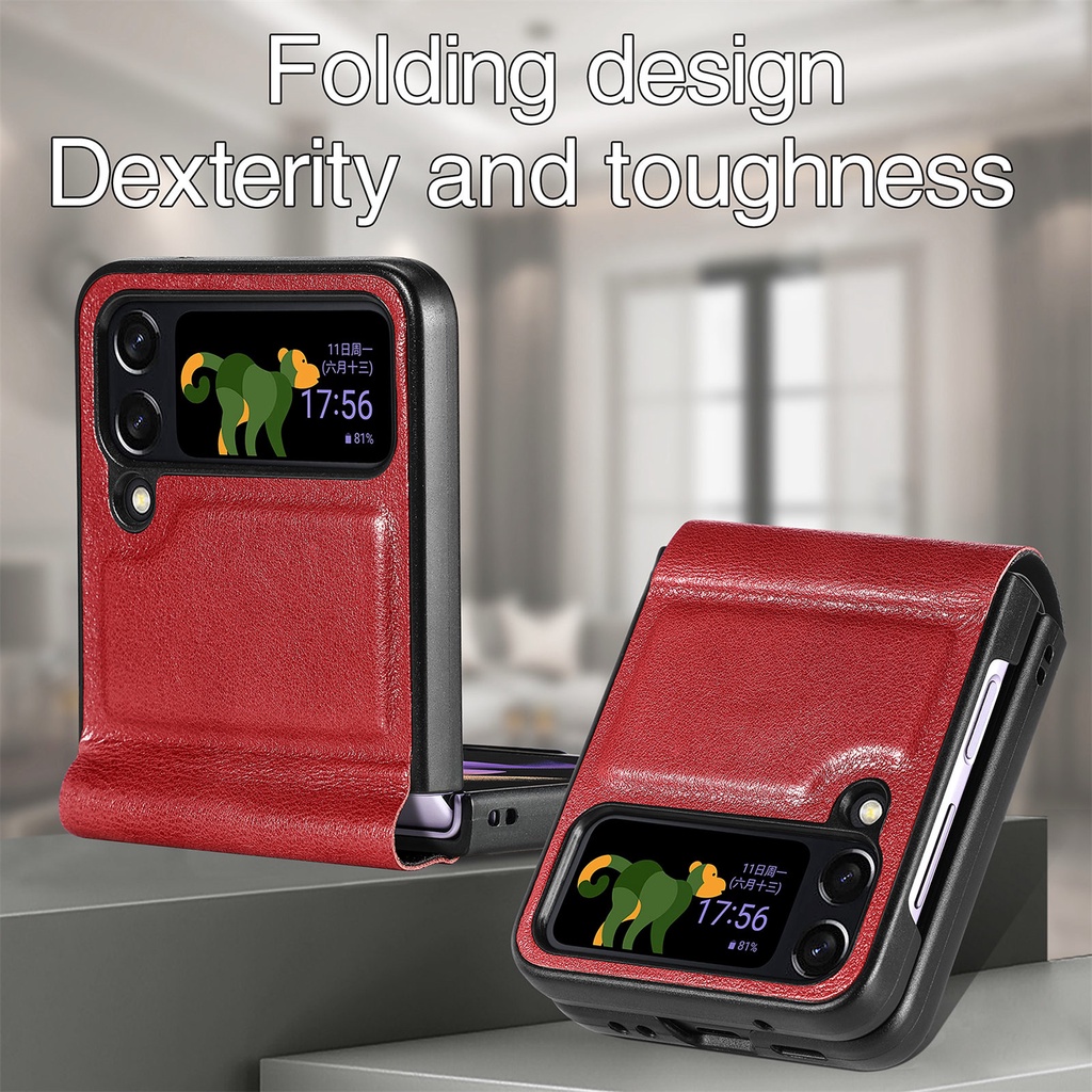 Ốp Điện Thoại Da Sang Trọng Cho Samsung Galaxy Z Flip4 Z Flip3 Premium Samsung Z Flip4 Z Flip3