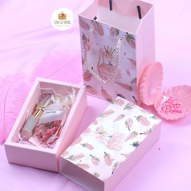 Combo Hộp & Túi Đựng Quà Tặng - Quà 14/2 - 8/3 - 20/10 - Kỷ niệm - Tiệm Cá Trứng