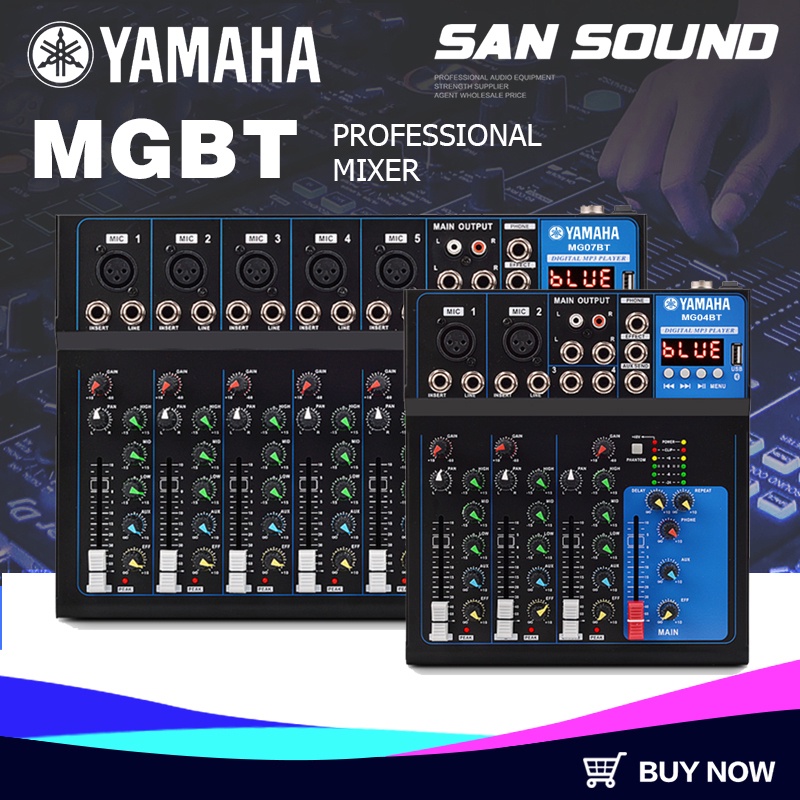 YAMAHA MG04BT / MG07BT mixer 4 / 7 channel mixer mini karaoke Bluetooth vang cơ lai số USB + Gia Đình Đỉnh Cao AloShop
