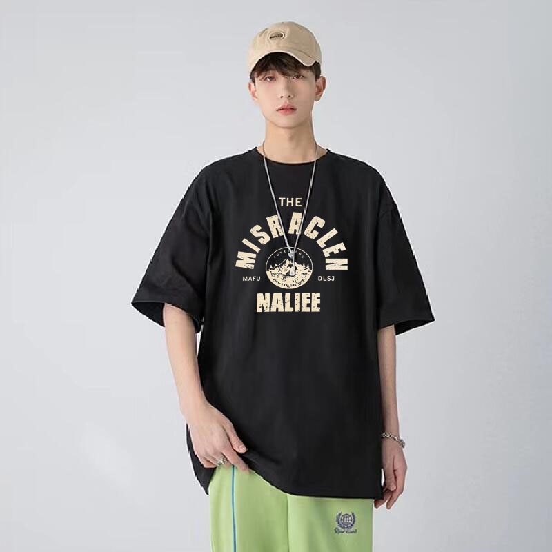 Áo Thun Tay Ngắn Cổ Tròn In Họa Tiết Hoạt Hình Phong Cách hip hop Hàn Quốc Thời Trang Cho Nam Và Nữ Size M-8XL