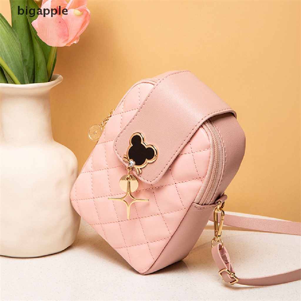 Túi Đeo Chéo Đựng Điện Thoại Họa Tiết Thêu Kim Cương Màu Trơn Phong Cách Retro Đơn Giản Dành Cho Nữ