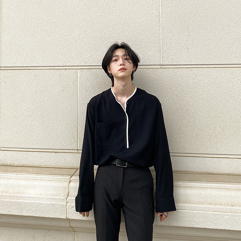 Áo Sơ Mi Dáng Rộng Thời Trang Xuân Thu Cao Cấp Cho Nam