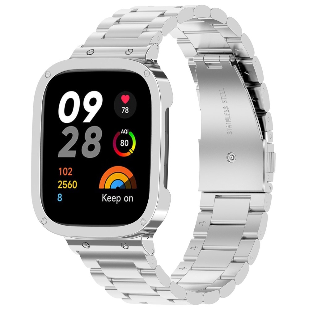 Dây Đeo Inox + Khung Bảo Vệ Cho Đồng Hồ Thông Minh Xiaomi Redmi watch 3 / Mi watch lite3 3