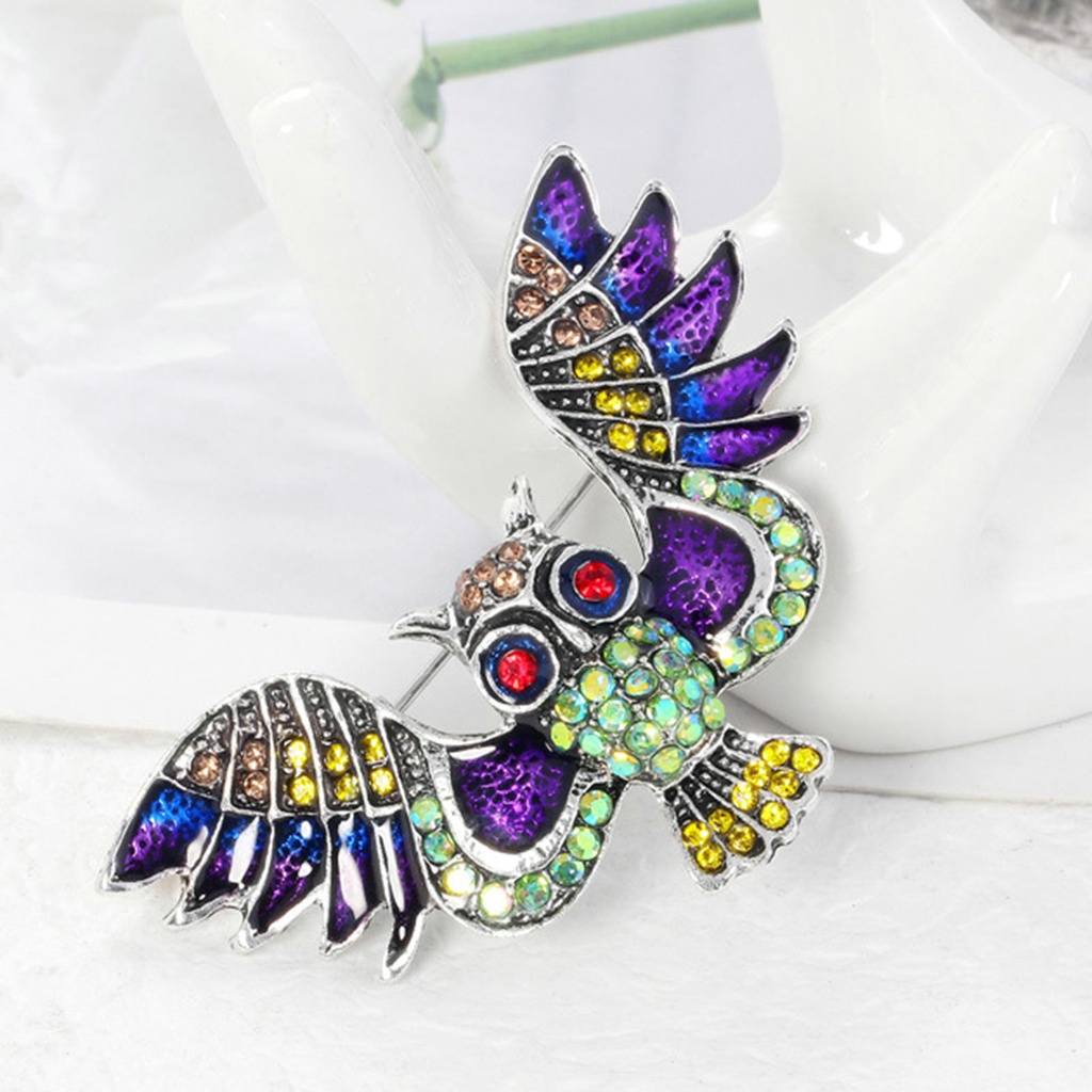 Ghim Cài Áo Hình Cú Mèo Đính Đá Thời Trang