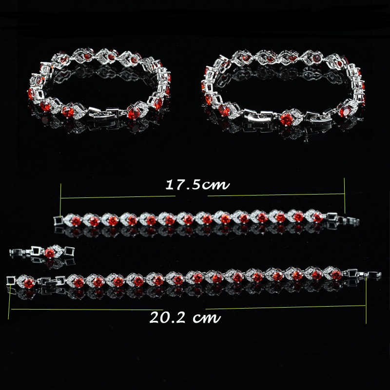 Vòng Tay Đính Đá Zircon Trắng Thời Trang Âu Mỹ Cho Nữ