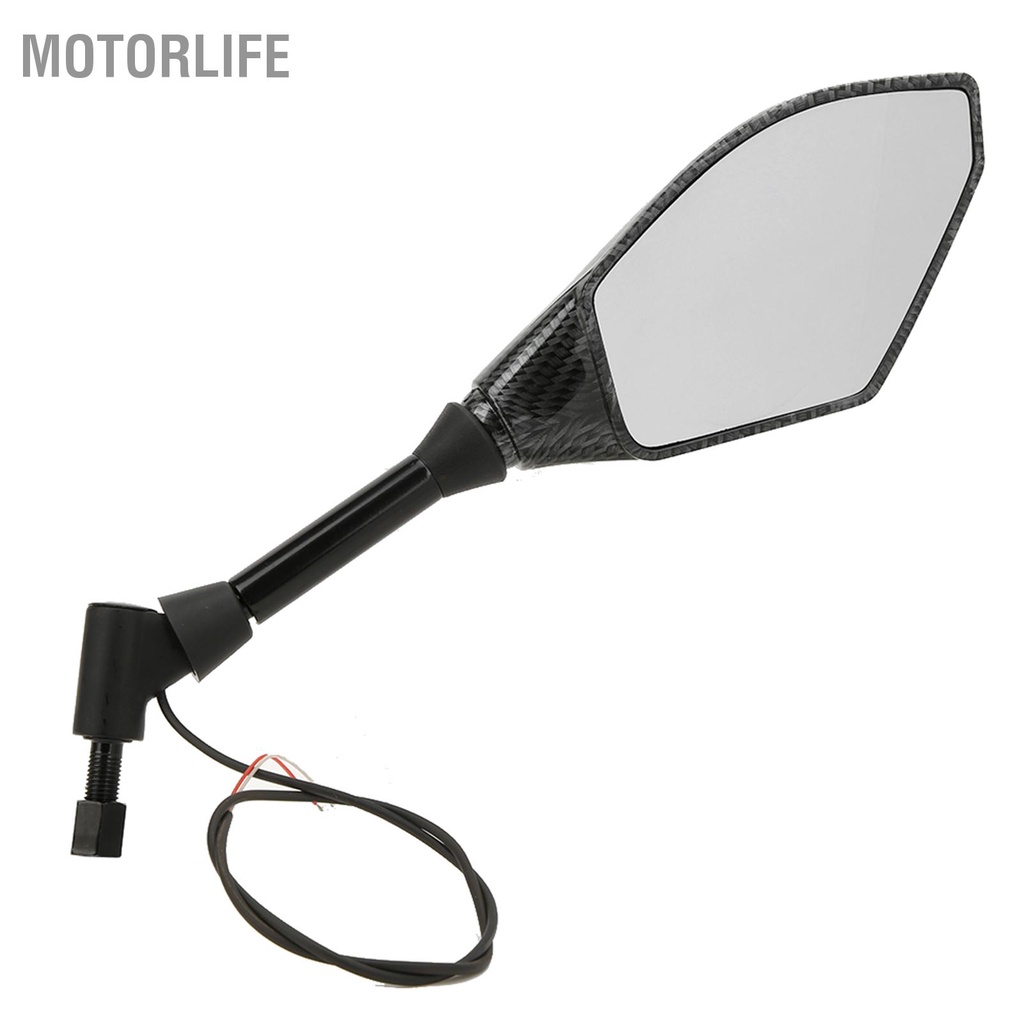 Gương Chiếu Hậu Tích Hợp Đèn LED Xi Nhan Gắn Tay Lái Xe Máy 10mm