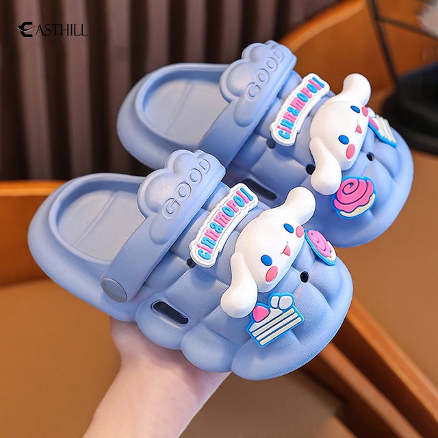 SANRIO Dép Đi Biển Chống Trượt Họa Tiết Hoạt Hình MyMelody Cinnamoroll Kuromi Cho Bé