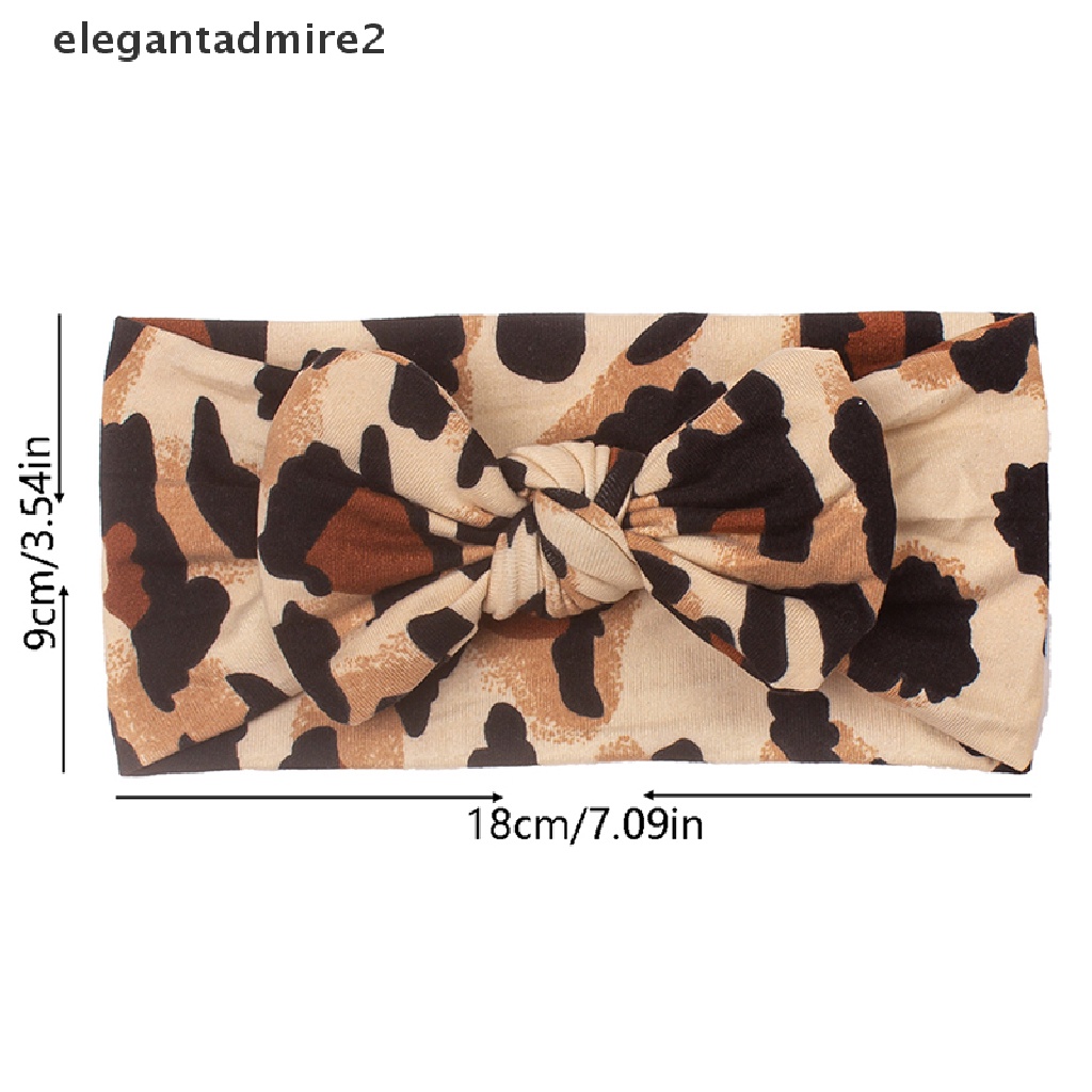 Băng Đô Nơ Bản Rộng Họa Tiết Da Báo Cho Bé 0-3 Tuổi