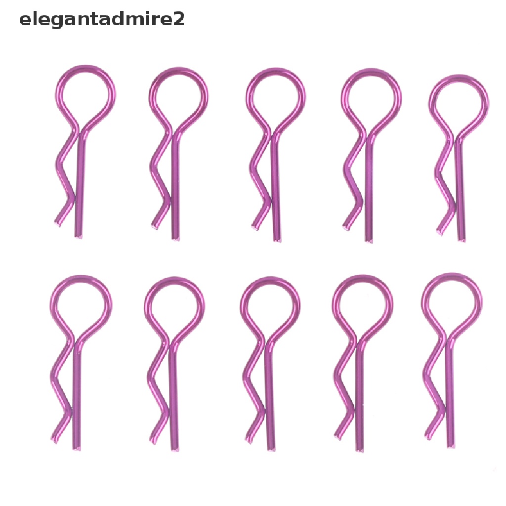 Set 10 Kẹp Kim Loại Chữ R Chuyên Dụng Cho Xe Hơi Điều Khiển Từ Xa SCX10 Wraith TRX4 TRX6 HSP