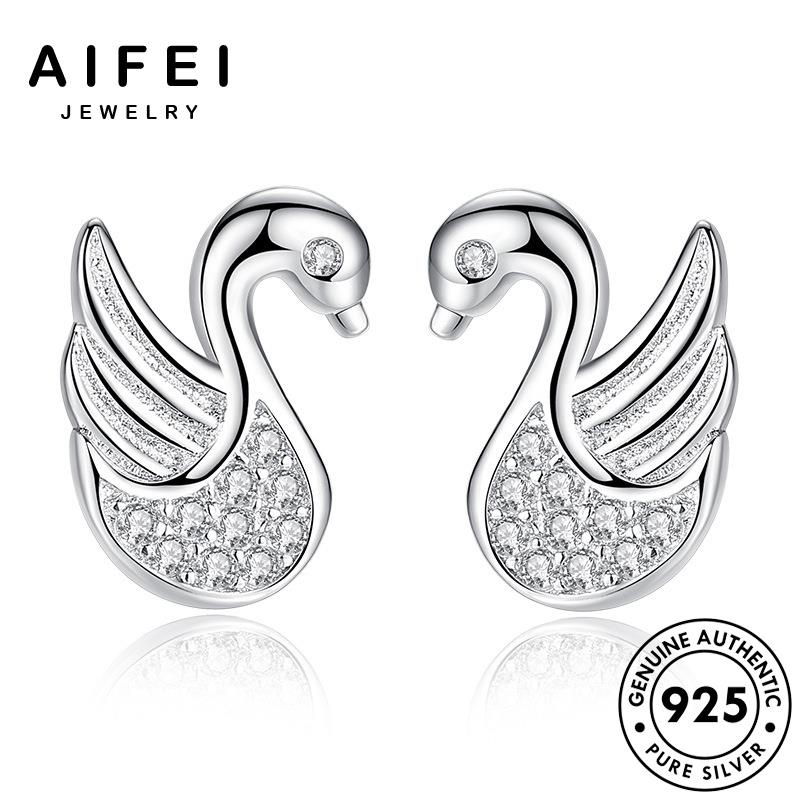 AIFEI JEWELRY tua kim khí kiện sức thời nữ phụ nga hàn tai xỏ khuyên bạc vành thật 925 nguyên quốc trang Thời moissanite tròn bông thiên bản tính cương E127