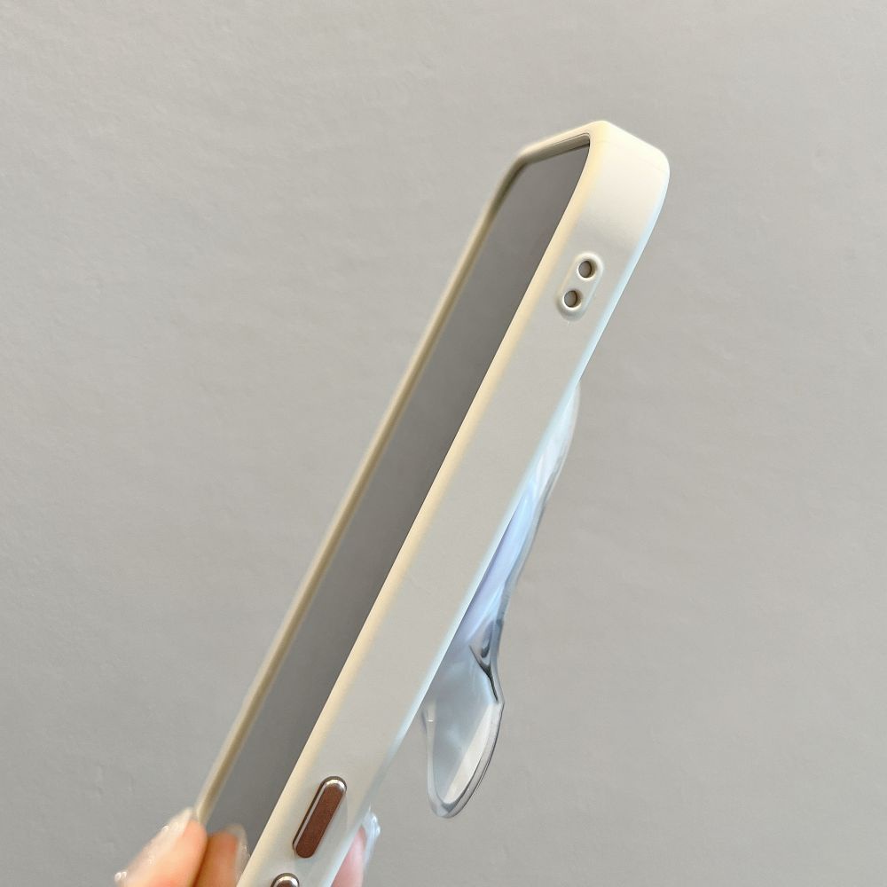 Ốp Điện Thoại TPU Mềm Chống Sốc Chống Bụi Màu Trơn Có Giá Đỡ Hình Cún Cho IPhone 11 12 13 14 Pro Max