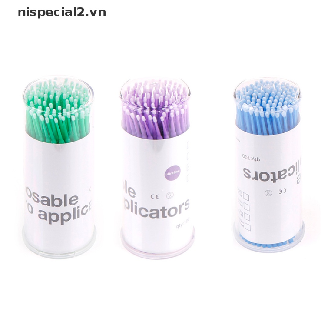 Set 100 Tăm Bông Micro Trang Điểm Lông Mi Sử Dụng Một Lần