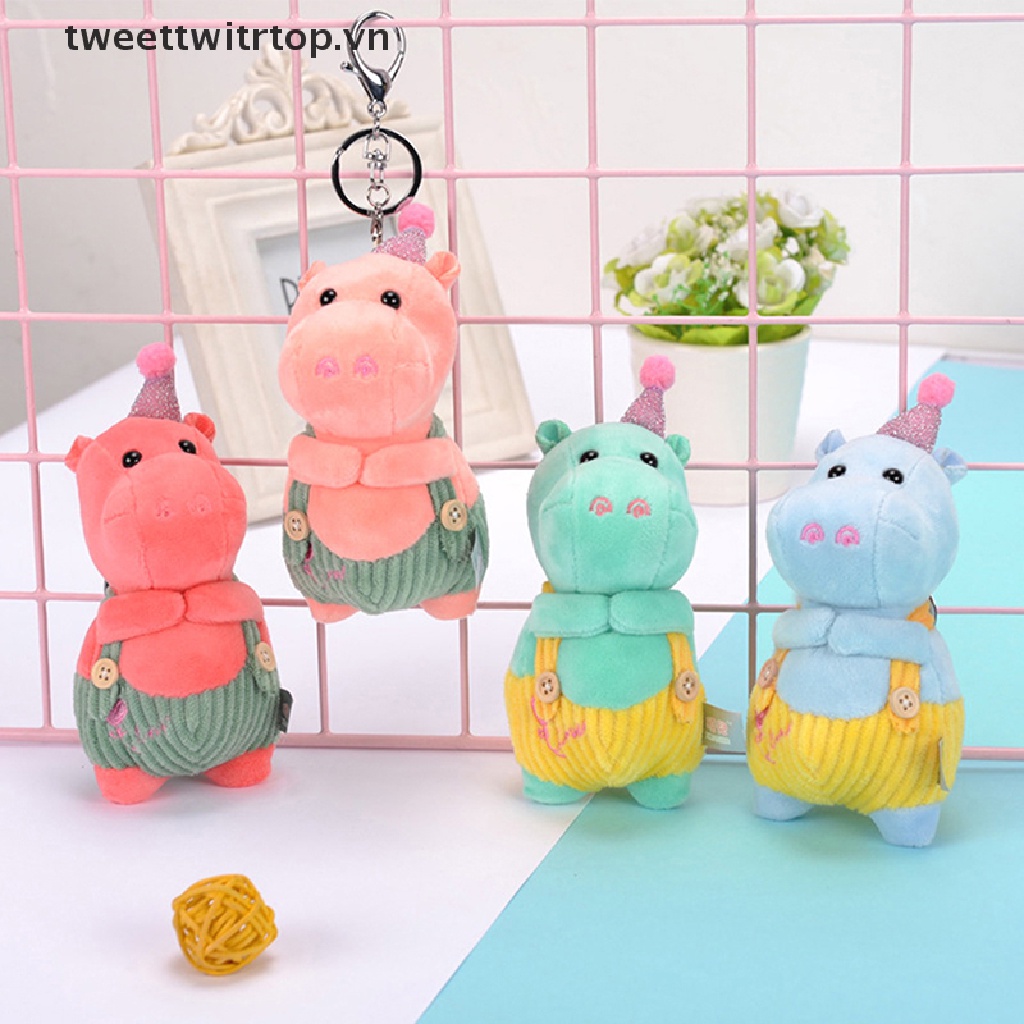 Móc Khóa Hình Hà Mã Nhồi Bông Đáng Yêu