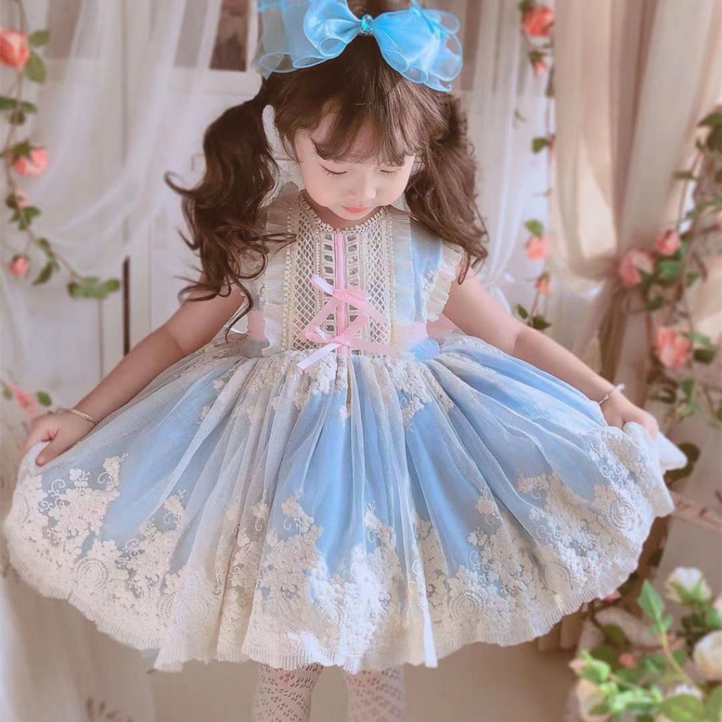 Đầm Công Chúa Phong Cách Lolita Thời Trang Xuân Thu Cho Bé Gái