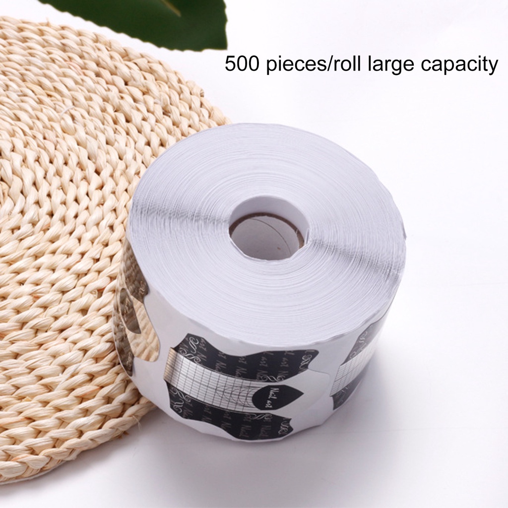 Cuộn 500 Miếng Dán Nối Móng Tay Bằng PVC Có Thể Tái Sử Dụng