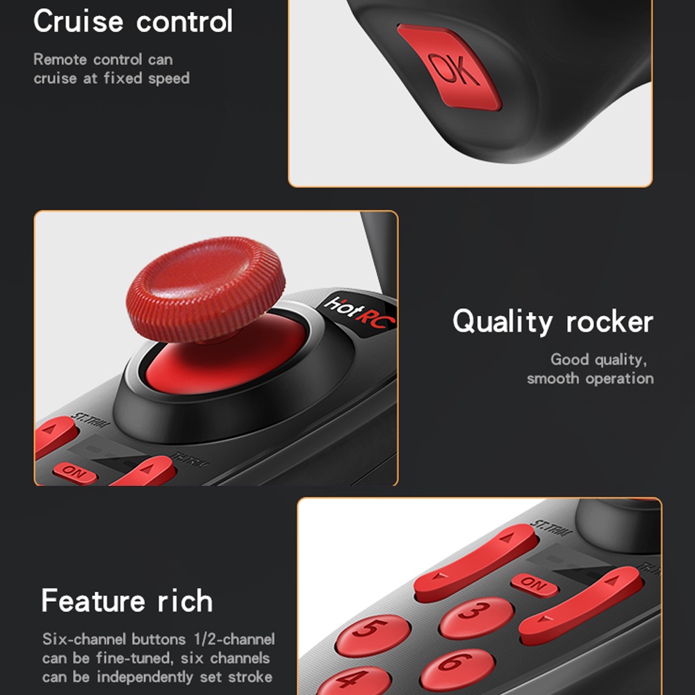 Thiết Bị Truyền Nhận Tín Hiệu Radio 6 Kênh DS-600 6CH 2.4GHz PWM Dành Cho Mô Hình Thuyền RC