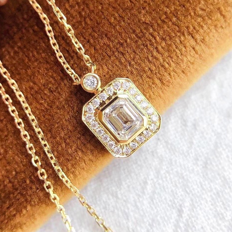 Vòng cổ Mạ Vàng / Bạc Đính Đá Zircon Lấp Lánh Sang Trọng