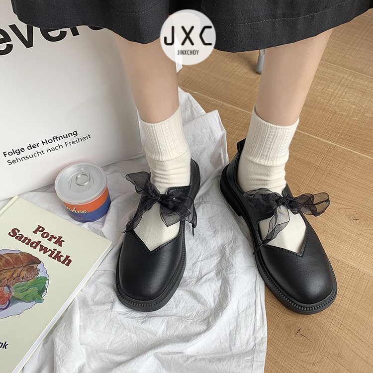 JINxCHOY Giày Nữ Đế Bằng Cột Dây Thoải Mái