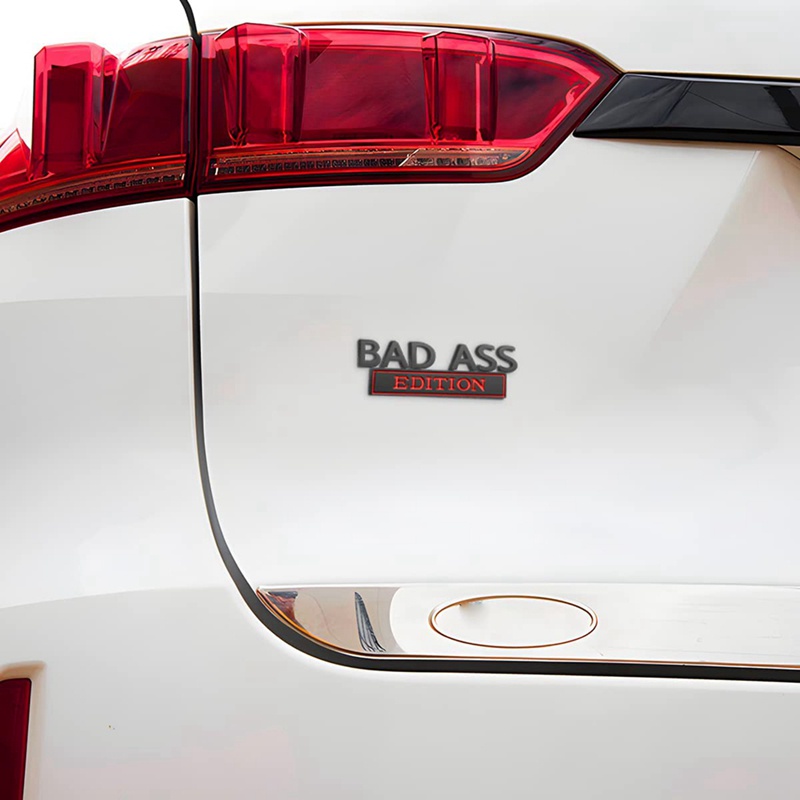 FENDER 1 Miếng Dán 3D Màu Đen / Đỏ Thay Thế Trang Trí Mui Xe Hơi