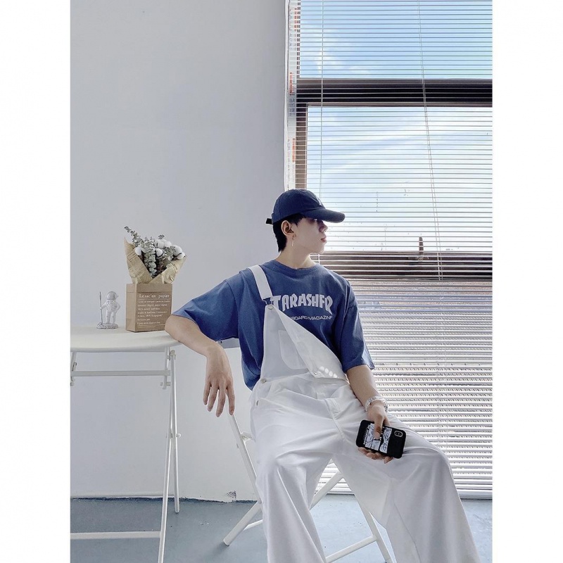 Quần Yếm Dáng Rộng Phong Cách Hip Hop Nhật Hàn Cá Tính Dành Cho Cặp Đôi