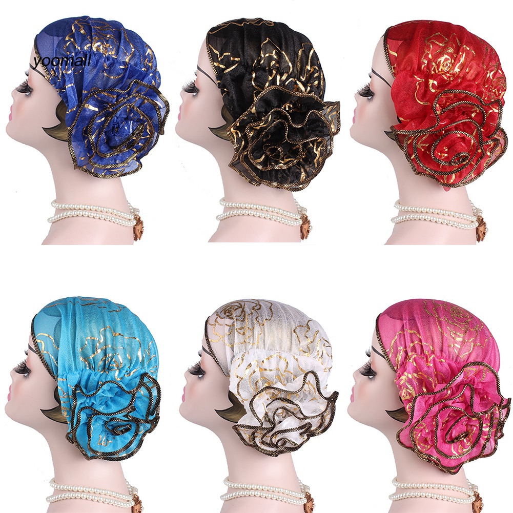 Mũ Trùm Đầu Họa Tiết Hoa Thời Trang Cho Nữ