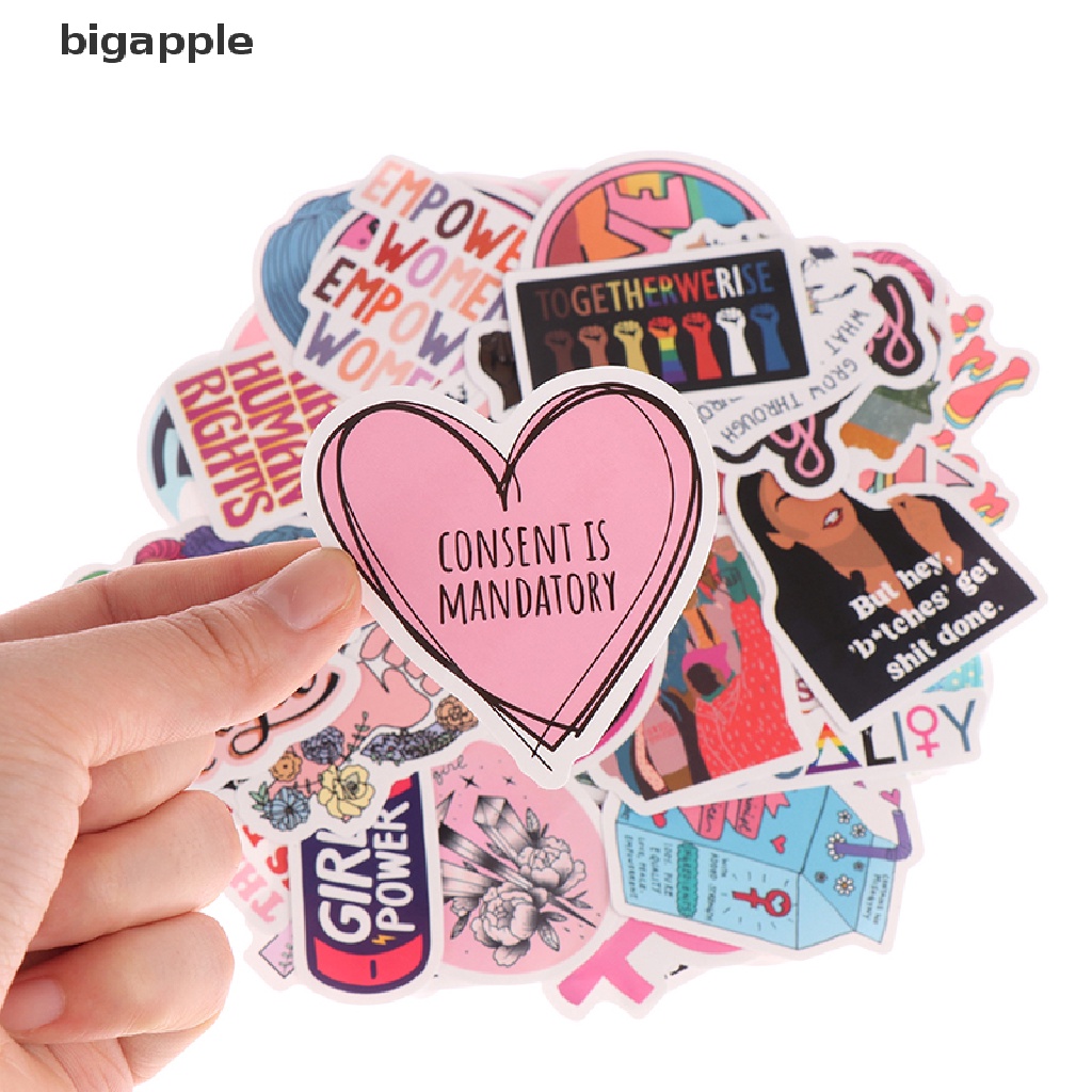 Set 50 Đề Can Dán Trang Trí Điện Thoại / Ván Trượt / Laptop Họa Tiết Hoạt Hình Dễ Thương