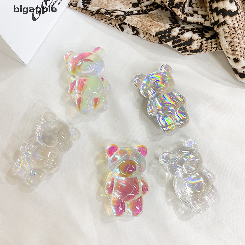 Bigapple Giá Đỡ Điện Thoại Hình Gấu Pha Lê Nhiều Màu 3D Hàn Quốc RDG