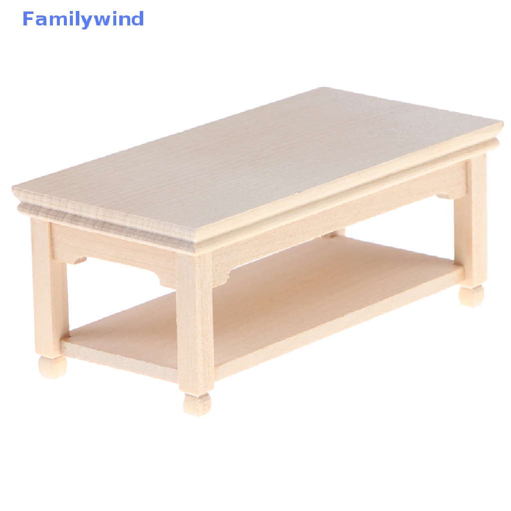 Mô Hình Bàn Trà Mini Bằng Gỗ Tỉ Lệ 1: 12 Trang Trí Nhà Búp Bê